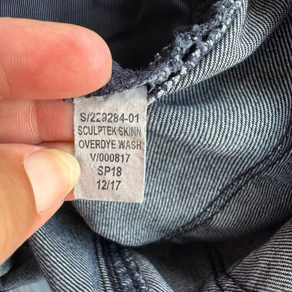 Athleta Sculptek Skinny Jeans Size 8 Blue Overdye Wash - Picture 9 of 9